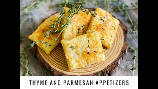 🇺🇸Thyme and Parmesan Appetizers🌱 🇫🇷Biscuits Apéritifs au Thym et Parmesan🧀 [upl. by Akimahs]