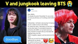 Taekook contract over with Bighit 💔 Confirm jungkook leaving bts 😱😭 bts v jungkook [upl. by Chessy]