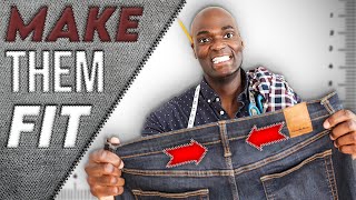 How To SLIM The Waist Of Your Jeans BEGINNER FRIENDLY [upl. by Portugal]