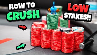 Making 100hr in TEXAS POKER Dominating LOW STAKES  Poker Vlog 215 [upl. by Idram]