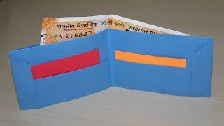 DIY  How to make a paper wallet  Origami wallet  Easy Paper Purse origami [upl. by Dyann]