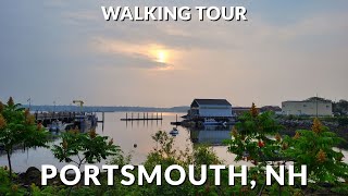 Strolling Through Historic Portsmouth Harbor 🌊  4K Walking Tour in Portsmouth NH 🏙️ [upl. by Adyan]