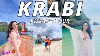 KRABI 4 ISLAND TOUR  AAO NANG and RAILAY BAY  SNORKELING AND MORE krabibeach krabithailand [upl. by Cole]