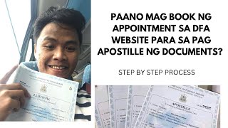 Paano mag book ng appointment sa DFA for Apostille How to make an online appointment in DFA [upl. by Normac]