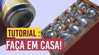 Como tirar o fundo da latinha de alumínio para fazer platinelas para pandeiros chocalhos e meialua [upl. by Yruy]