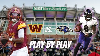 Ravens vs Commanders Live nfl football [upl. by Honebein]