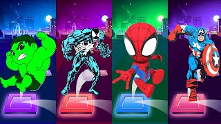 Superhero Color Dance Challenge Captain America 🆚 Spiderman 🆚 Big Hulk 🆚 Marvel Avengers [upl. by Ratib]