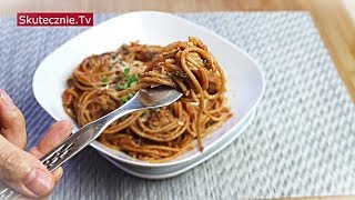 Jednogarnkowe spaghetti z klopsikami  SkutecznieTv [upl. by Oicirbaf]