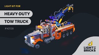 LIGHT MY BRICKS  HeavyDuty Tow Truck 42128 Light Kit Video Demonstration [upl. by Haynes]