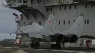 MiG29K fighter jet pulls off extremely short takeoff [upl. by Assirual816]