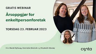 Gratis webinar Årsoppgjør for enkeltpersonforetak 2023 [upl. by Barbey]