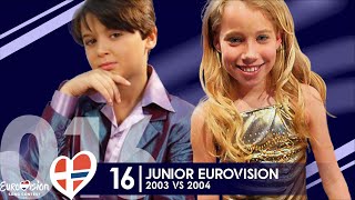 Junior Eurovision 2003 vs 2004 [upl. by Ettessil]