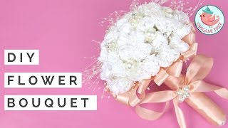 Wedding Bouquet Tutorial  How to Make DIY Flower Bouquet for Weddings amp Spring  RealFake Flowers [upl. by Nivel]