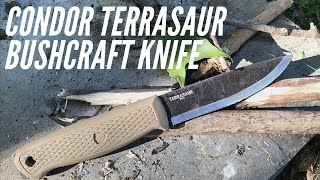 NEW Condor Terrasaur Bushcraft Knife Mora Garberg Competition Under 50 1095 Steel Scandi Grind [upl. by Setarcos955]