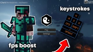 BEST MCPE CLIENT FOR FPS BOOST  Bedezu Client  KEYSTROKES Optifine Armor HUD [upl. by Yort]