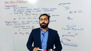 Some Basic Terms  Nucleophile  Electrophile  12th class chemistry  chno10 [upl. by Fonville]