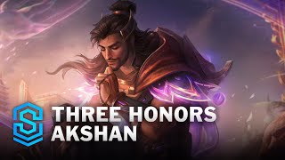 Three Honors Akshan Skin Spotlight  League of Legends [upl. by Nele]