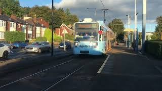 Stagecoach Supertram 120 departs Middlewood on the 0906 Yellow Route Service to Meadowhall [upl. by Eido]