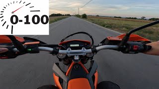 KTM 690 ENDURO R 2023  0100 kmh 20100 kmh 50100 kmh 0130 kmh 50130 kmh [upl. by Thormora]