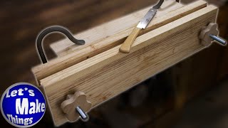 Simple Moxon Double Screw Vise  From Start to Finish 1 Power Tool Needed [upl. by Ennaej517]