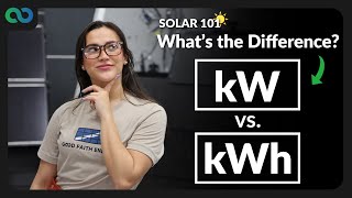 Solar 101  Whats the Difference kW VS kWh [upl. by Ogden]