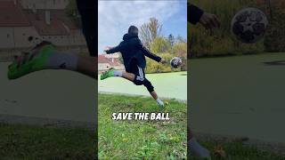 Bad kick 😭⚽ i lost my original UCL ball in the still water Save the ball [upl. by Humfried713]