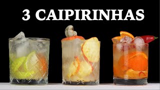 3 Receitas de Caipirinhas Além da Clássica [upl. by Idnyc997]