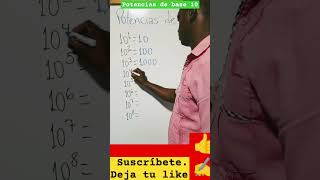 Potencias de base 10 matematicaso maths shortsvideo secundaria estudiantes [upl. by Miles]