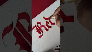 Amazing calligraphy Gothic lettering red calligraphy handwriting lettering gothics [upl. by Lisha]