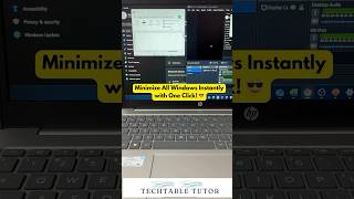 Minimize All Windows Instantly 😎 One Click Magic techtips windows microsoft shortsvideo [upl. by Aneetsirk]