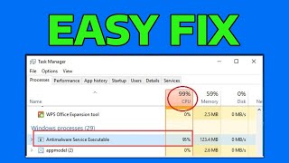 Antimalware Service Executable High CPU Usage MsmpengExe  How To Fix [upl. by Nale]