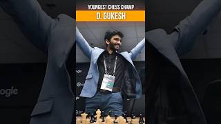 Gukesh became the youngest chess champion in the world chess gukesh news [upl. by Anaujnas]