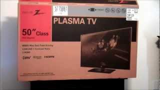 Zenith 50quot Plasma TV 1080p Model Z50PV220 from Sears for 549 Unboxing and Review [upl. by Zoba]