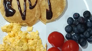 LETS COOK BANANA PANCAKE WITH SCRAMBLED EGG cooking food recipe trending viralvedio asmr [upl. by Nirehtak281]