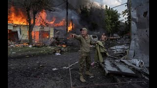 A market is hit by missile fire in Donetsk 25 people are killed [upl. by Ecnirp]