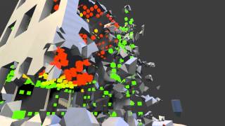 Realtime Shattering  Grid based calculation of forces [upl. by Komsa]