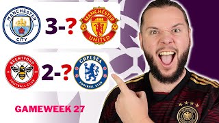 Premier League Gameweek 27 Predictions amp Betting Tips  Manchester City vs Manchester United [upl. by Timotheus]