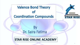 Valence Bond TheoryCoordination complexesInorganic Chemistry  Star Rise Online Academy [upl. by Sharai]