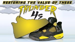 Restoring the value to a pair of Thunder 4s  Restorations with Vick Almighty [upl. by Lennad]