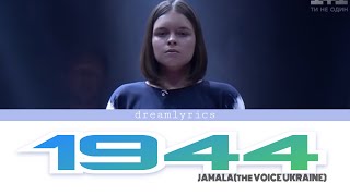 JAMALA1944 the VOICE UKRAINE version lyrics [upl. by Emile245]