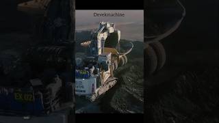 Largest tread Liebherr 9800 excavator loading CAT 745 dump truck shorts liebherr excavat 💚 [upl. by Waylon]