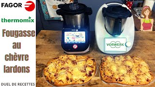 DUEL DE RECETTES  Fougasse chèvre et lardons FAGORConnect VS TM6 THERMOMIX par SandCookampLook [upl. by Fredenburg]