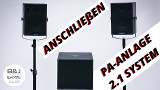 PA Anlage 21 System mit externem Verstärker anschließen [upl. by Enirod514]