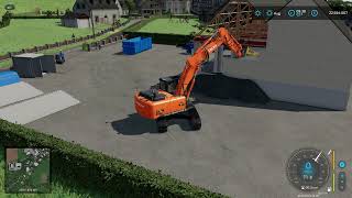 FS22 building demo Hitachi 210 [upl. by Eenitsed]