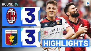 MILANGENOA 33  HIGHLIGHTS  Honours shared after San Siro goalfest  Serie A 202324 [upl. by Tully]