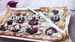 Flammkuchen mit Rote Beete [upl. by Anialad]