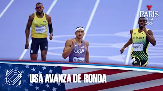 USA clasifica con 3 atletas en primera ronda de 400 m masculino  Juegos Olímpicos París 2024 [upl. by Essilem188]