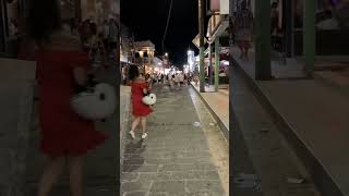 Faliraki Bar Street Late Night Walk 2021 Rhodes Greece shorts [upl. by Savior249]