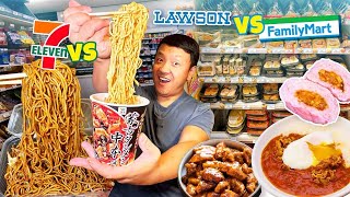 50 HOURS Eating ONLY Japanese Convenience Store Food 7ELEVEN vs Lawson vs Family Mart [upl. by Gurtner]