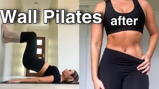 FAT BURNING WALL PILATES Workout  28 Day Wall Pilates Challenge  Day 10 [upl. by Nama]